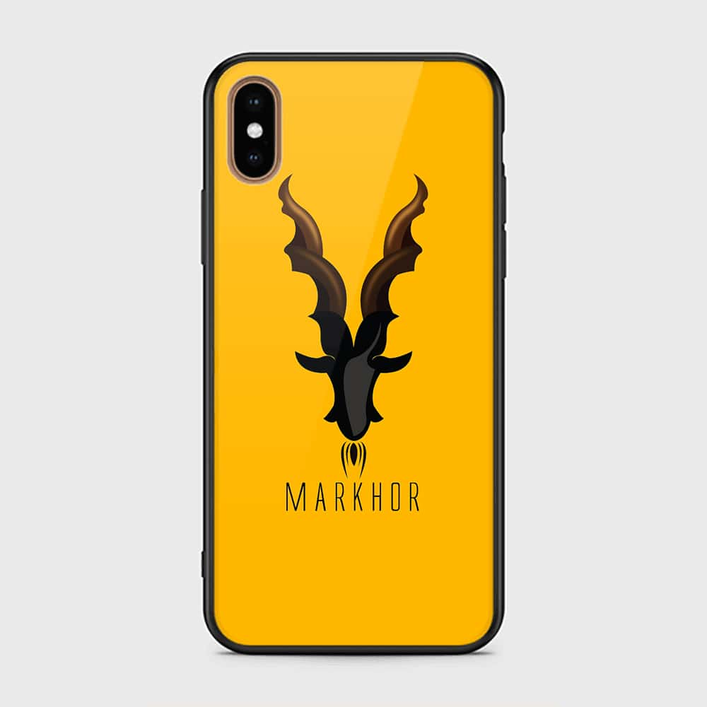 iPhone XS Max Cover - Markhor Series - HQ Ultra Shine Premium Infinity Glass Soft Silicon Borders Case