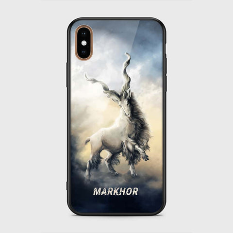 iPhone XS Max Cover - Markhor Series - HQ Ultra Shine Premium Infinity Glass Soft Silicon Borders Case