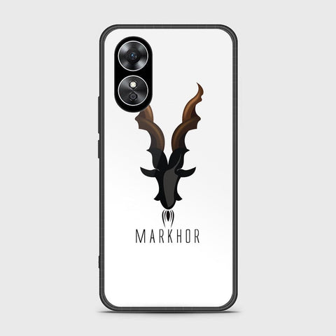 Oppo A17k Cover- Markhor Series - HQ Ultra Shine Premium Infinity Glass Soft Silicon Borders Case