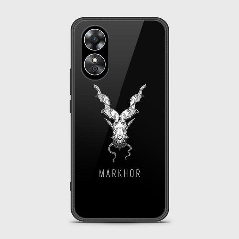 Oppo A17k Cover- Markhor Series - HQ Ultra Shine Premium Infinity Glass Soft Silicon Borders Case