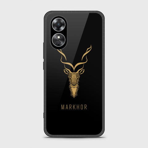 Oppo A17k Cover- Markhor Series - HQ Ultra Shine Premium Infinity Glass Soft Silicon Borders Case