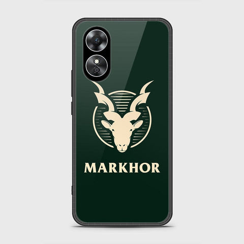 Oppo A17k Cover- Markhor Series - HQ Ultra Shine Premium Infinity Glass Soft Silicon Borders Case