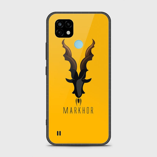 Realme C21 Cover- Markhor Series - HQ Ultra Shine Premium Infinity Glass Soft Silicon Borders Case