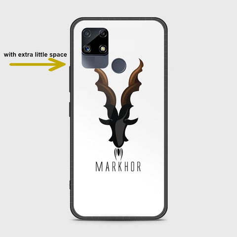 Realme Narzo 20 Cover- Markhor Series - HQ Ultra Shine Premium Infinity Glass Soft Silicon Borders Case