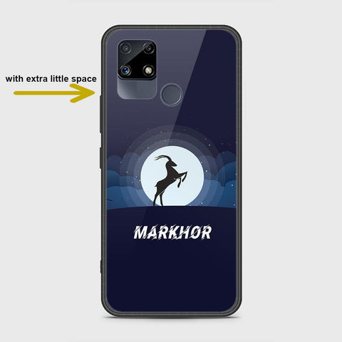 Realme Narzo 20 Cover- Markhor Series - HQ Ultra Shine Premium Infinity Glass Soft Silicon Borders Case