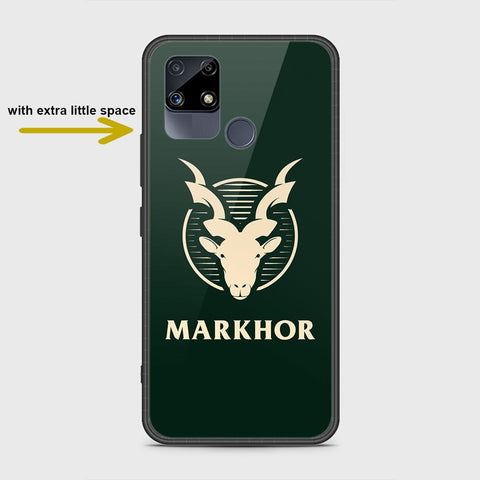 Realme Narzo 20 Cover- Markhor Series - HQ Ultra Shine Premium Infinity Glass Soft Silicon Borders Case