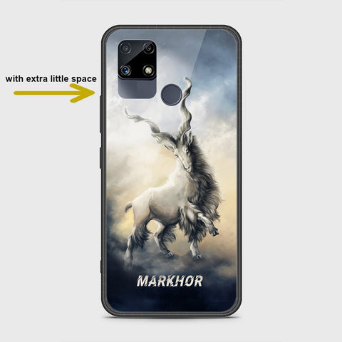 Realme Narzo 20 Cover- Markhor Series - HQ Ultra Shine Premium Infinity Glass Soft Silicon Borders Case