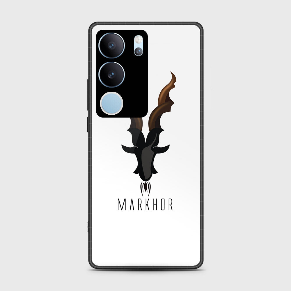 Vivo V29 Cover- Markhor Series - HQ Ultra Shine Premium Infinity Glass Soft Silicon Borders Case