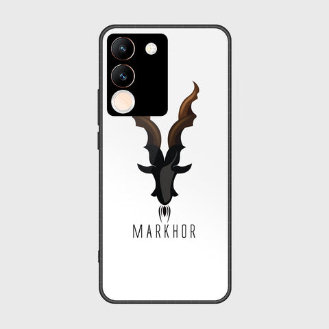 vivo V29e Cover- Markhor Series - HQ Ultra Shine Premium Infinity Glass Soft Silicon Borders Case