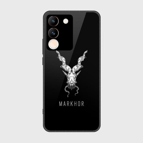 vivo V29e Cover- Markhor Series - HQ Ultra Shine Premium Infinity Glass Soft Silicon Borders Case