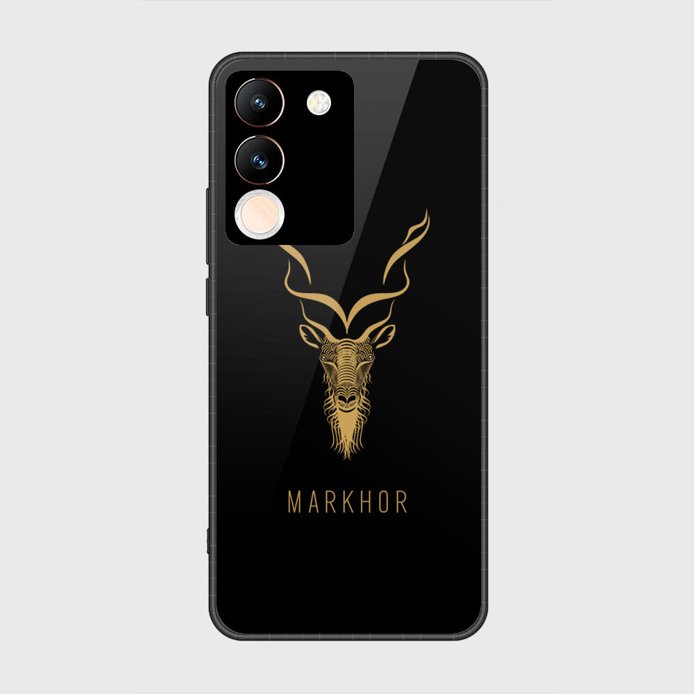 vivo V29e Cover- Markhor Series - HQ Ultra Shine Premium Infinity Glass Soft Silicon Borders Case (Fast Delivery)