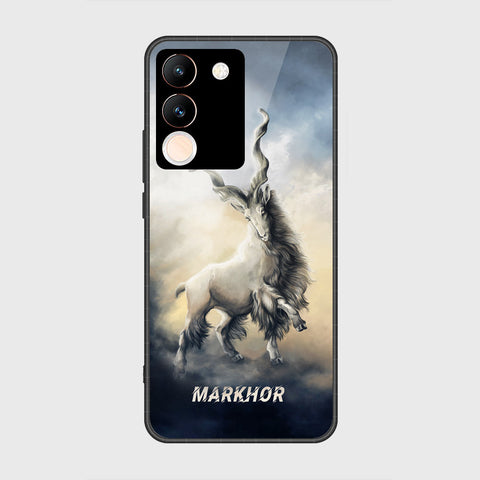 vivo V29e Cover- Markhor Series - HQ Ultra Shine Premium Infinity Glass Soft Silicon Borders Case