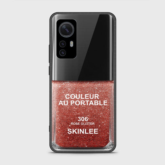 Xiaomi 12 Cover- Couleur Au Portable Series - HQ Ultra Shine Premium Infinity Glass Soft Silicon Borders Case
