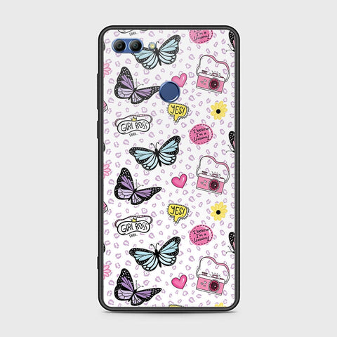 Huawei Y9 2018 Cover - Vanilla Dream Series - HQ Ultra Shine Premium Infinity Glass Soft Silicon Borders Case