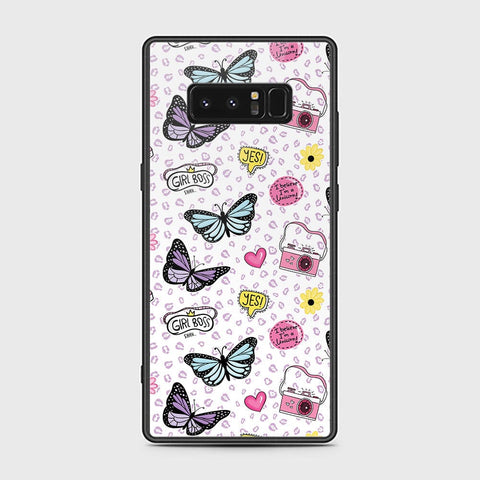 Samsung Galaxy Note 8 Cover - Vanilla Dream Series - HQ Ultra Shine Premium Infinity Glass Soft Silicon Borders Case