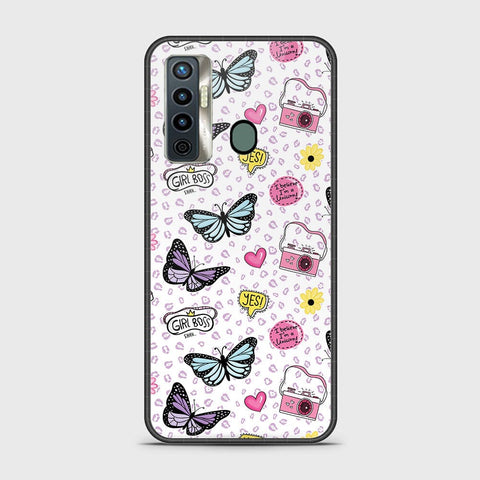 Tecno Camon 17 Cover - Vanilla Dream Series - HQ Ultra Shine Premium Infinity Glass Soft Silicon Borders Case