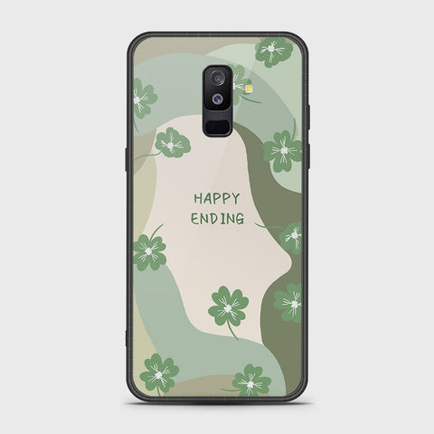 Samsung Galaxy A6 Plus 2018 Cover- Happy Series - HQ Ultra Shine Premium Infinity Glass Soft Silicon Borders Case