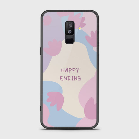 Samsung Galaxy A6 Plus 2018 Cover- Happy Series - HQ Ultra Shine Premium Infinity Glass Soft Silicon Borders Case