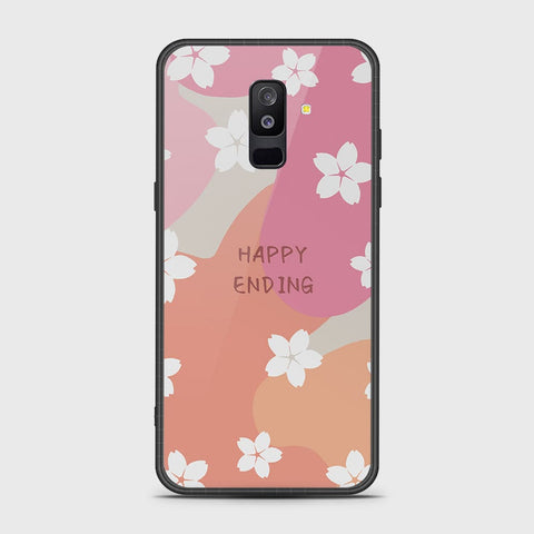 Samsung Galaxy A6 Plus 2018 Cover- Happy Series - HQ Ultra Shine Premium Infinity Glass Soft Silicon Borders Case