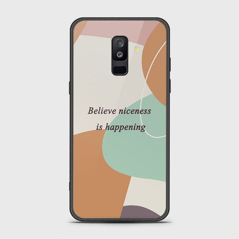 Samsung Galaxy A6 Plus 2018 Cover- Happy Series - HQ Ultra Shine Premium Infinity Glass Soft Silicon Borders Case