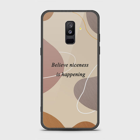 Samsung Galaxy A6 Plus 2018 Cover- Happy Series - HQ Ultra Shine Premium Infinity Glass Soft Silicon Borders Case