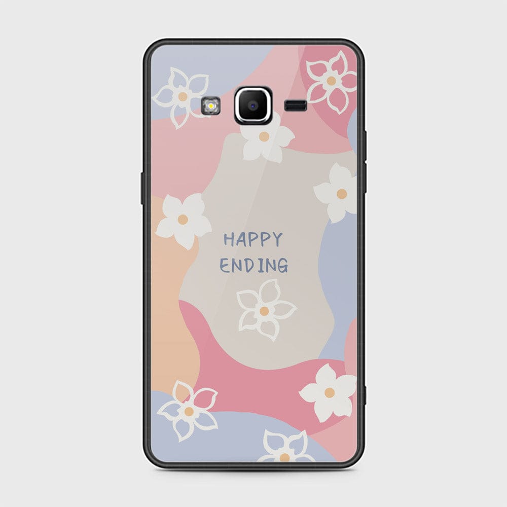 J2 Prime Cover - Happy Series - HQ Ultra Shine Premium Infinity Glass Soft Silicon Borders Case