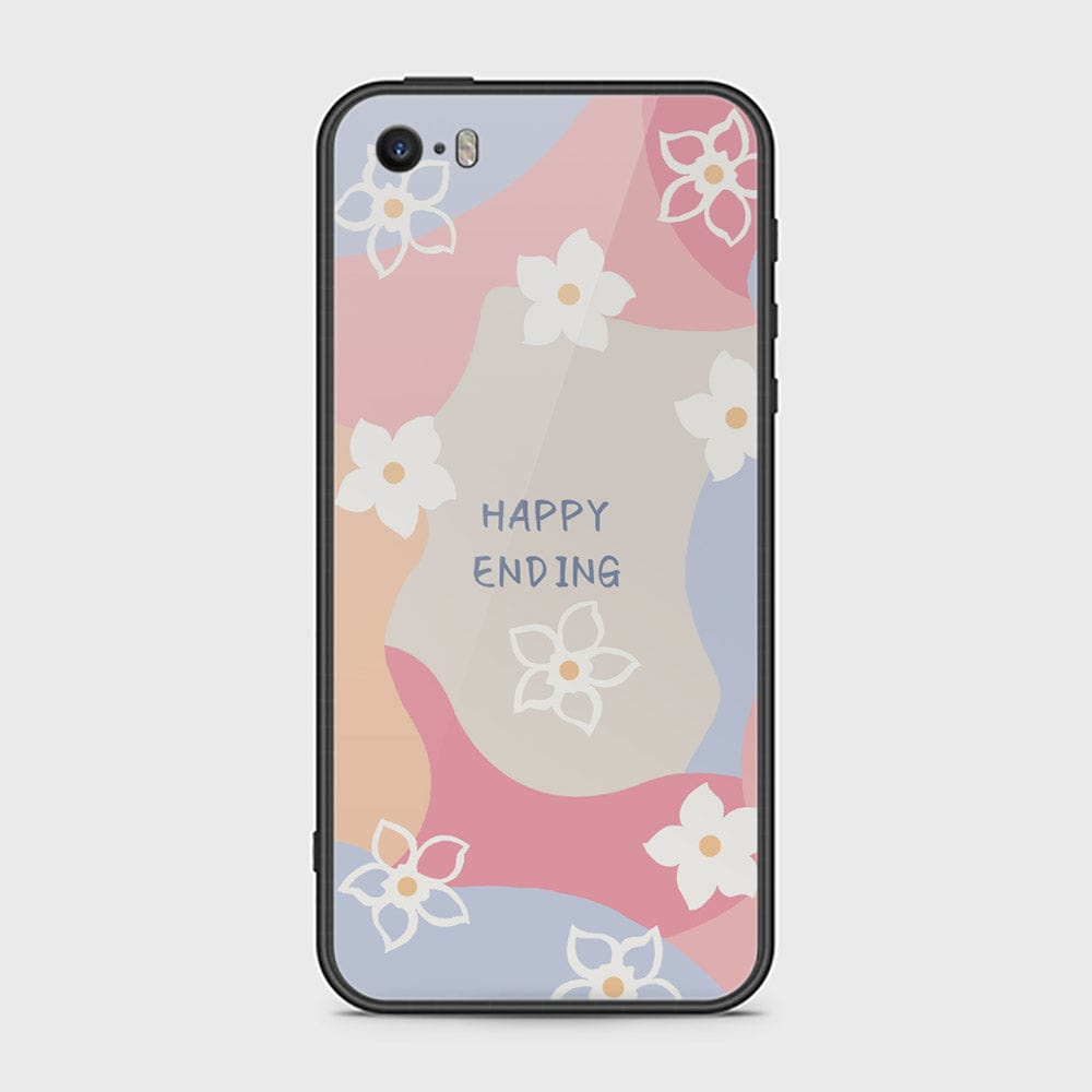 iPhone 5 Cover - Happy Series - HQ Ultra Shine Premium Infinity Glass Soft Silicon Borders Case