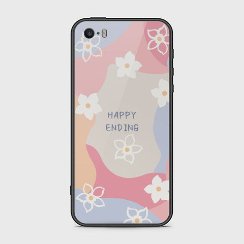 iPhone 5 Cover - Happy Series - HQ Ultra Shine Premium Infinity Glass Soft Silicon Borders Case