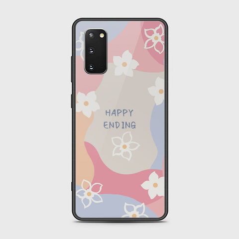 Samsung Galaxy S20 Cover - Happy Series - HQ Ultra Shine Premium Infinity Glass Soft Silicon Borders Case