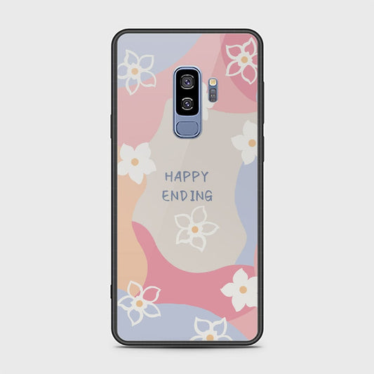 Samsung Galaxy S9 Plus Cover - Happy Series - HQ Ultra Shine Premium Infinity Glass Soft Silicon Borders Case