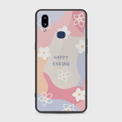 Samsung Galaxy A10s Cover - Happy Series - HQ Ultra Shine Premium Infinity Glass Soft Silicon Borders Case