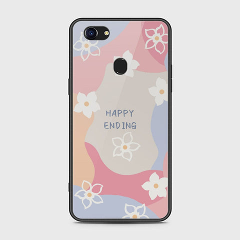 Oppo F5 Cover - Happy Series - HQ Ultra Shine Premium Infinity Glass Soft Silicon Borders Case