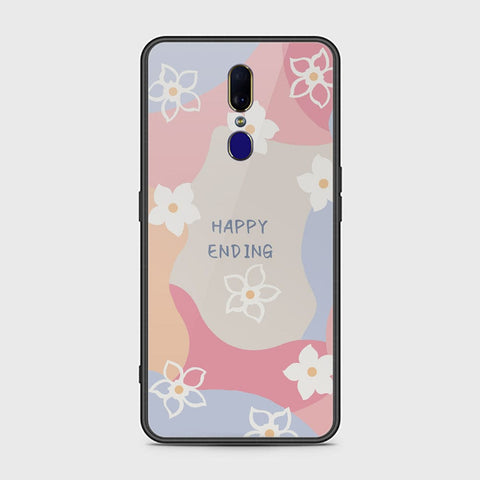 Oppo F11 Cover - Happy Series - HQ Ultra Shine Premium Infinity Glass Soft Silicon Borders Case