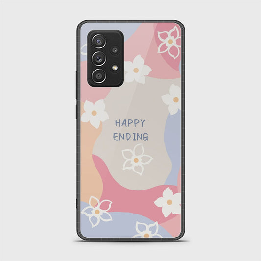 Samsung Galaxy A52 Cover - Happy Series - HQ Ultra Shine Premium Infinity Glass Soft Silicon Borders Case