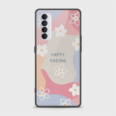 Oppo Reno 4 Pro Cover - Happy Series - HQ Ultra Shine Premium Infinity Glass Soft Silicon Borders Case