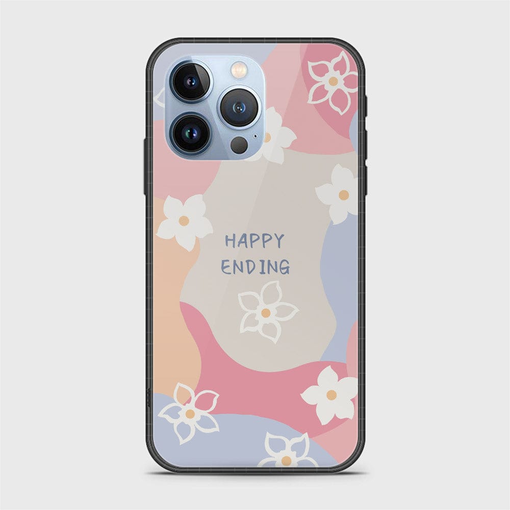 iPhone 13 Pro Cover - Happy Series - HQ Ultra Shine Premium Infinity Glass Soft Silicon Borders Case