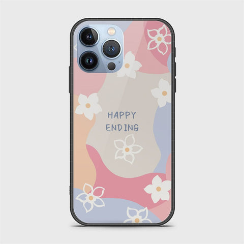 iPhone 13 Pro Max Cover - Happy Series - HQ Ultra Shine Premium Infinity Glass Soft Silicon Borders Case