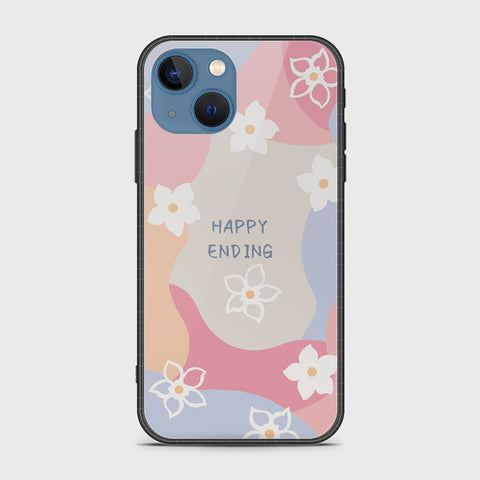 iPhone 13 Cover - Happy Series - HQ Ultra Shine Premium Infinity Glass Soft Silicon Borders Case