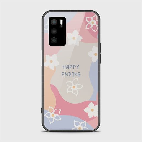 Oppo A16 Cover - Happy Series - HQ Ultra Shine Premium Infinity Glass Soft Silicon Borders Case