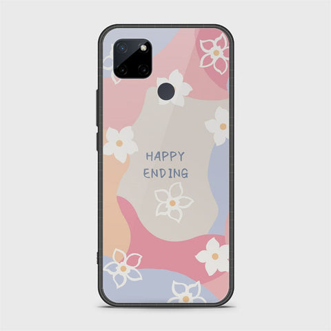 Realme C21Y Cover - Happy Series - HQ Ultra Shine Premium Infinity Glass Soft Silicon Borders Case