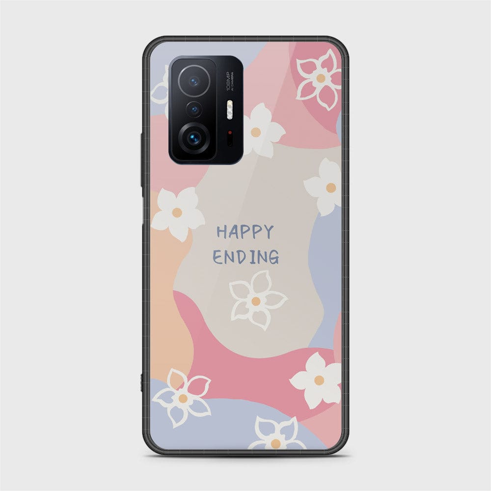 Xiaomi 11T Cover - Happy Series - HQ Ultra Shine Premium Infinity Glass Soft Silicon Borders Case