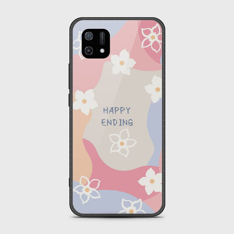 Oppo A16K Cover - Happy Series - HQ Ultra Shine Premium Infinity Glass Soft Silicon Borders Case