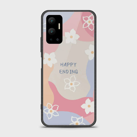 Infinix Hot 12 Cover - Happy Series - HQ Ultra Shine Premium Infinity Glass Soft Silicon Borders Case