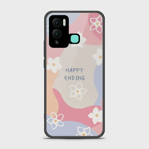 Infinix Hot 12 Play Cover - Happy Series - HQ Ultra Shine Premium Infinity Glass Soft Silicon Borders Case