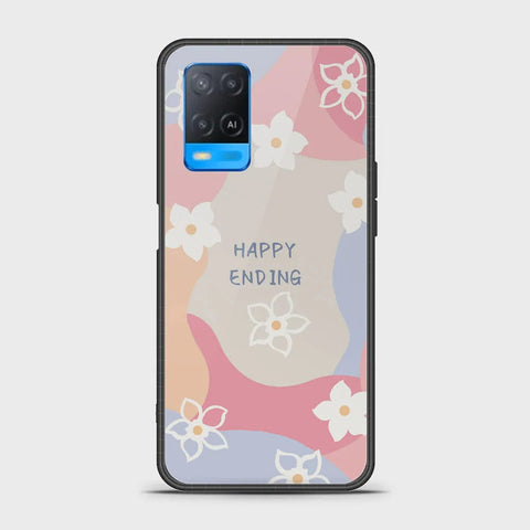 Oppo A54 4G Cover - Happy Series - HQ Ultra Shine Premium Infinity Glass Soft Silicon Borders Case