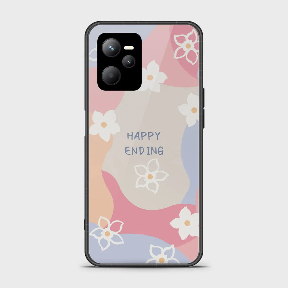 Realme V25 Cover - Happy Series - HQ Ultra Shine Premium Infinity Glass Soft Silicon Borders Case