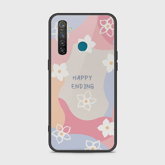 Realme 5 Pro Cover - Happy Series - HQ Ultra Shine Premium Infinity Glass Soft Silicon Borders Case