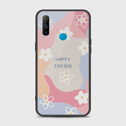 Realme C3 Cover - Happy Series - HQ Ultra Shine Premium Infinity Glass Soft Silicon Borders Case