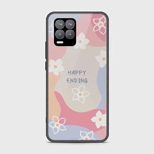 Realme 8 Cover - Happy Series - HQ Ultra Shine Premium Infinity Glass Soft Silicon Borders Case