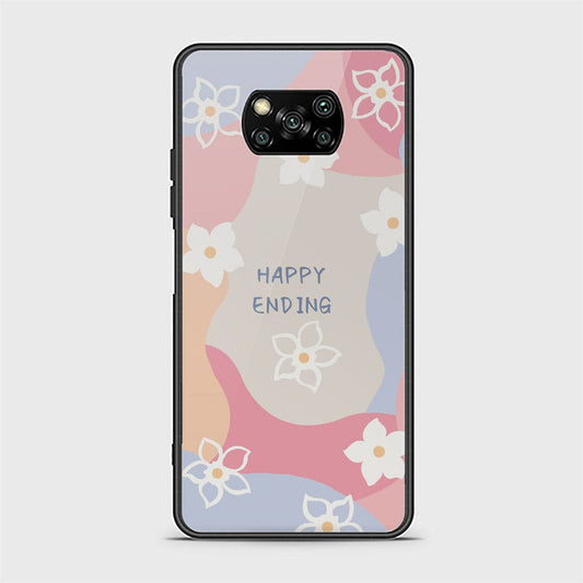 Xiaomi Poco X3 Cover - Happy Series - HQ Ultra Shine Premium Infinity Glass Soft Silicon Borders Case